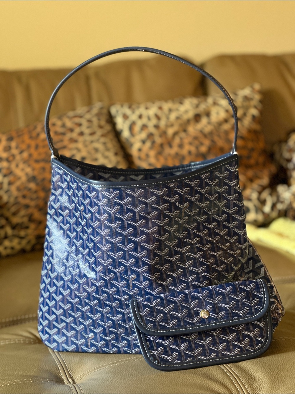Designer-Style Royal- cobalt blue Patterned Women's Shoulder Bag